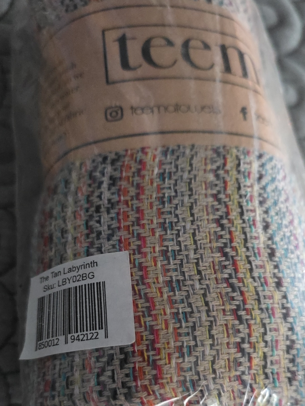 Teema Towel Still In Original Packaging Tan Labyrinth